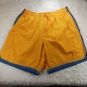 Speedo Golden Mesh Active Shorts Swim Trunks Mens Large Yellow Drawstring XL